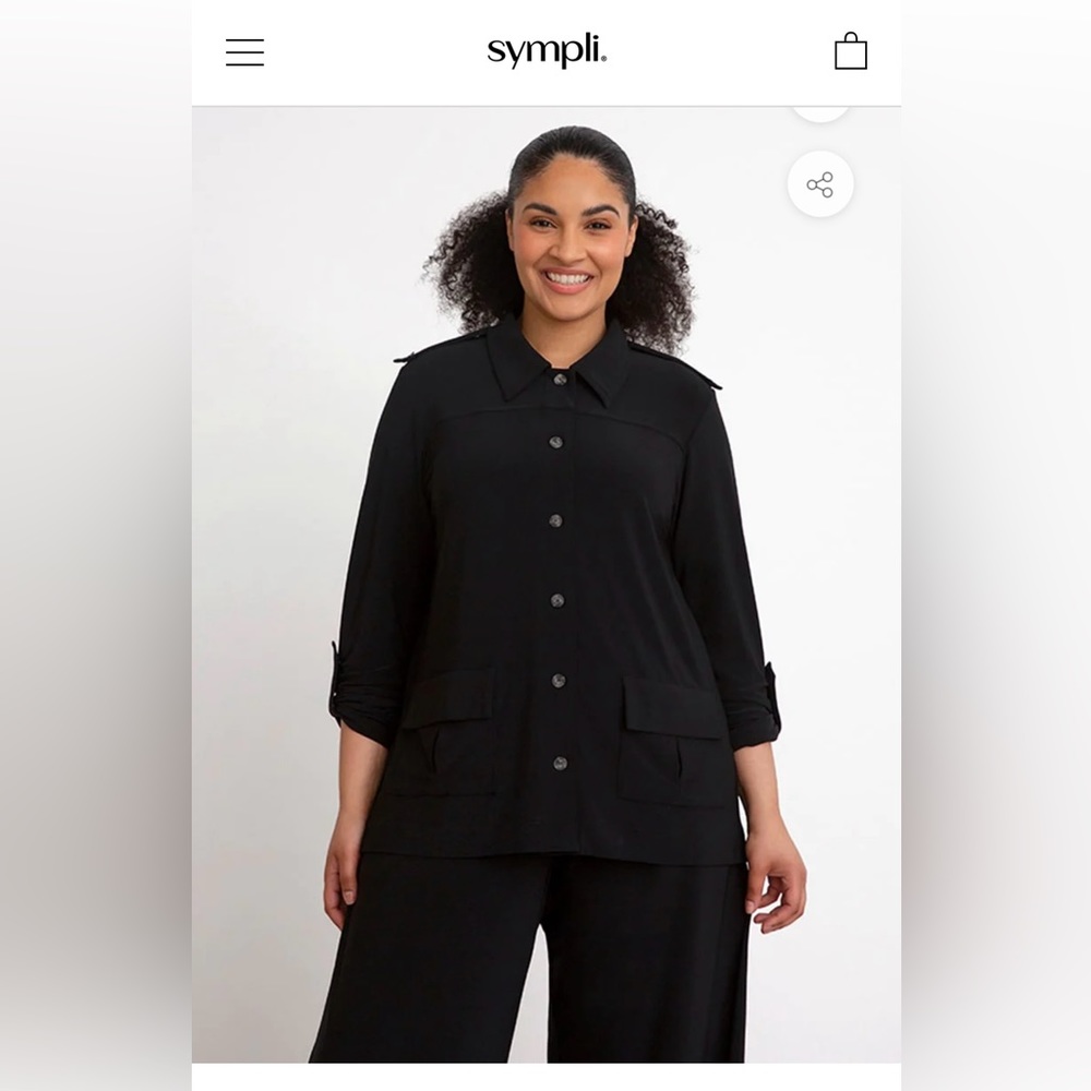 Sympli Safari Cardigan Black size 10 BNWT